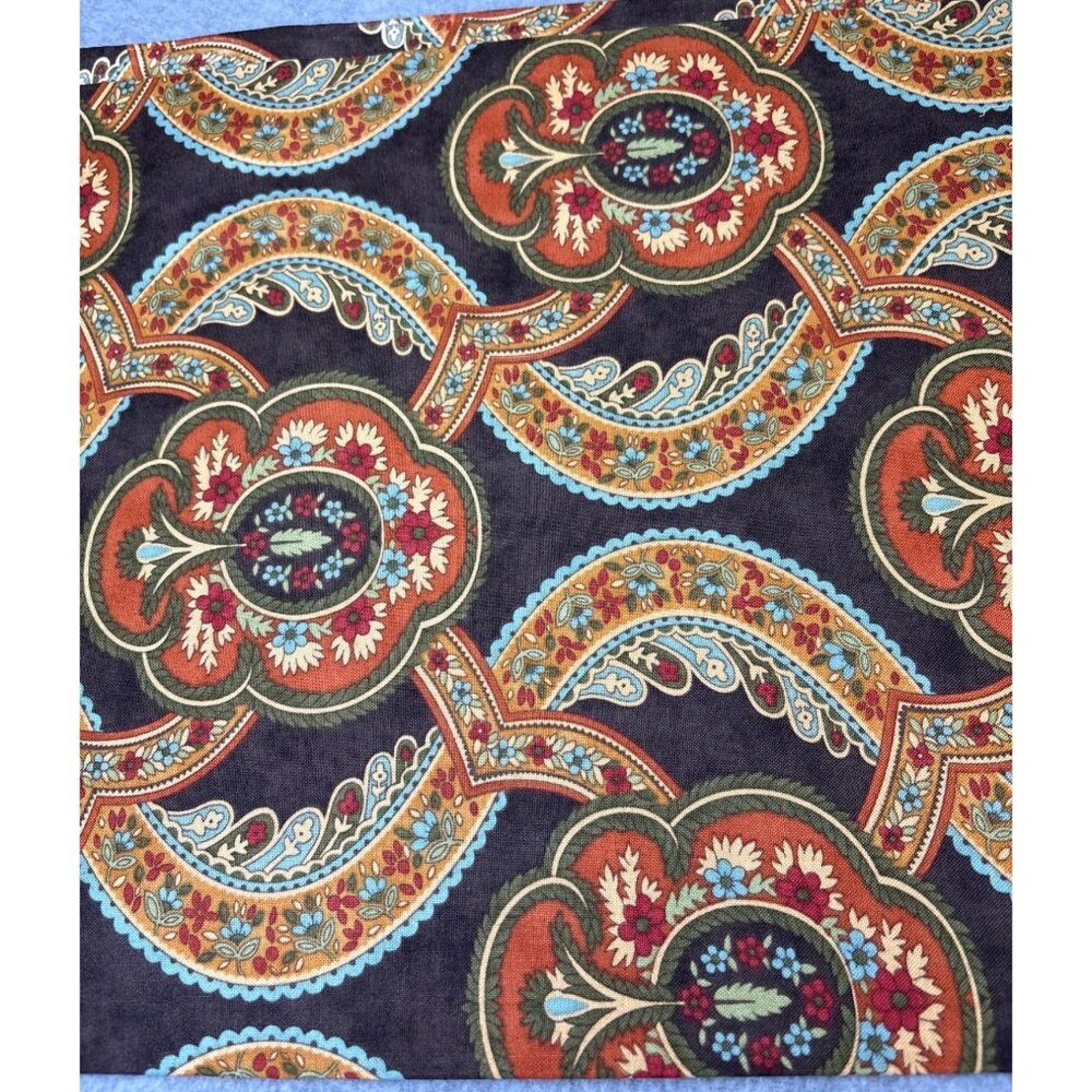 Moda French Paisley Cotton Fabric 1/2 yard by 44" for Sewing & Crafts